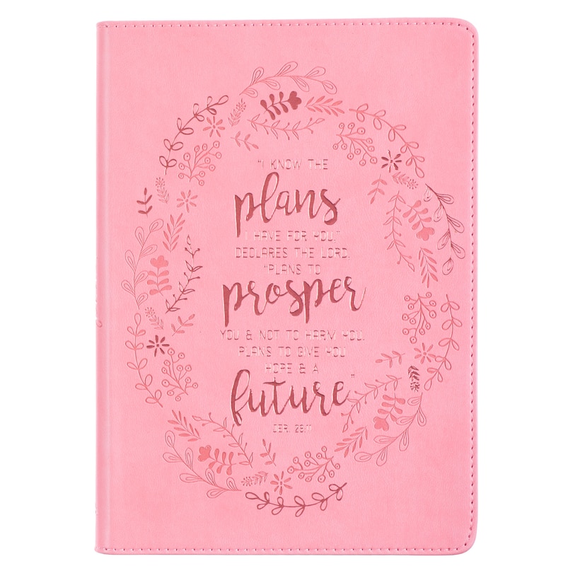 Front cover_Journal Classic Pink I Know the Plans Jer. 29:11