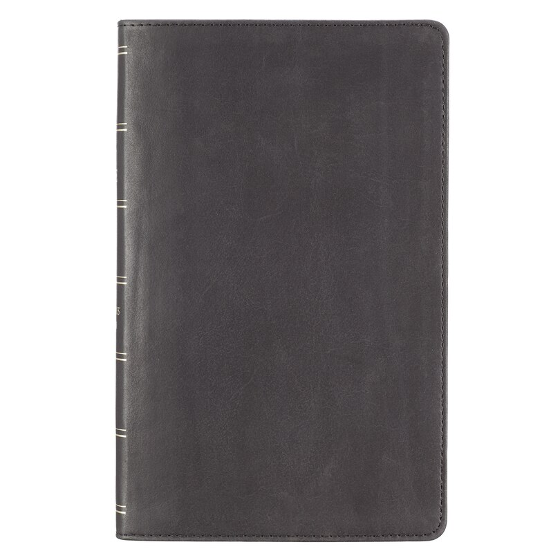 Black Premium Leather Giant Print Bible  With Thumb Index - Kjv