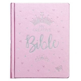 Front cover_ESV My Creative Bible for Girls Faux Leather HC, Pink Glitter
