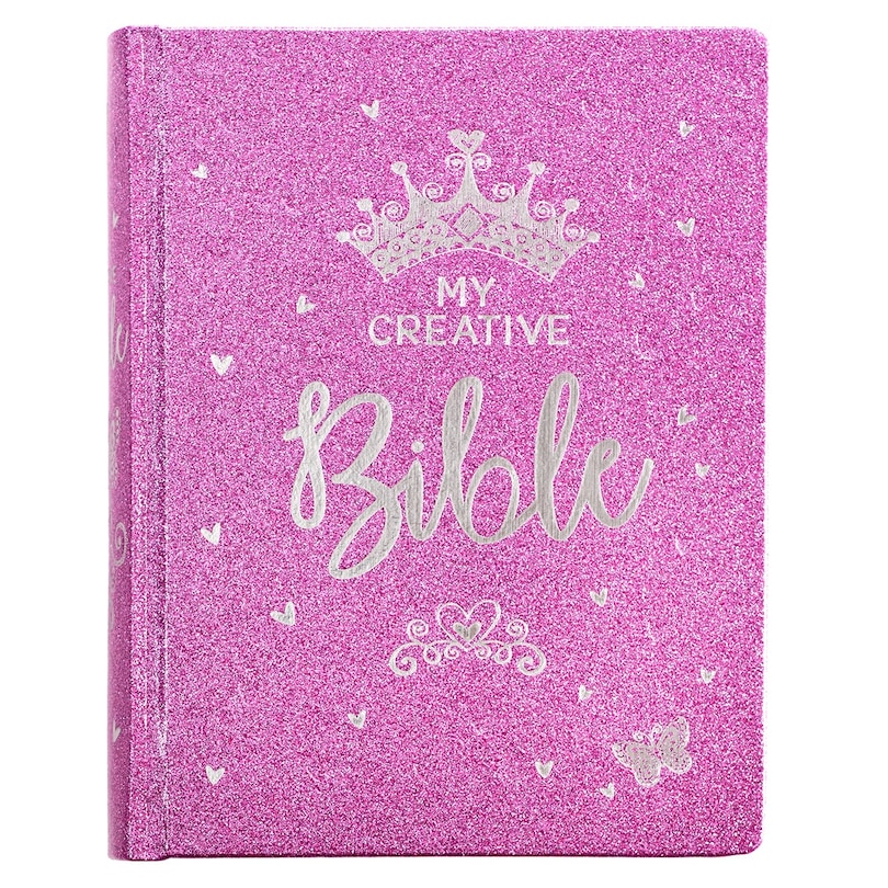 Front cover_ESV My Creative Bible for Girls Faux Leather HC, Purple Glitter