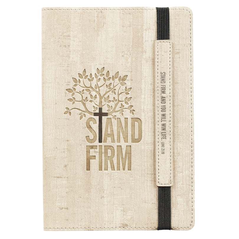 Stand Firm Flexcover Dotted Journal With Elastic Closure  Luke 21:19