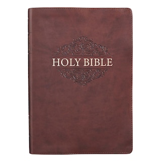 Front cover_KJV Bible Super Giant Print Faux Leather, Chestnut Brown