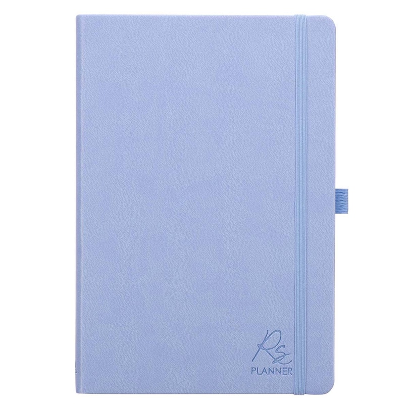 Rolene Strauss Undated Daily Planner w/Scripture for Women - Daily, Weekly, Monthly, Academic Organizer, Dot Grid Notebook, Time Management, Productivity, Blue Faux Leather