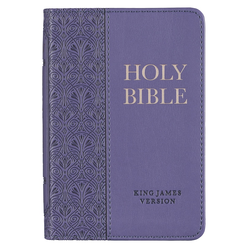 Front cover_KJV Bible Mini Pocket Faux Leather, Purple