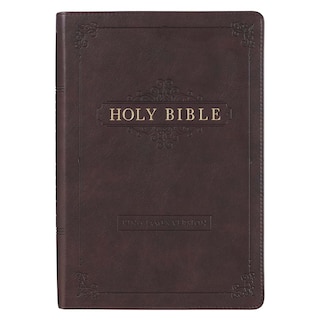 Front cover_KJV Bible Giant Print Full-size Faux Leather, Espresso Brown