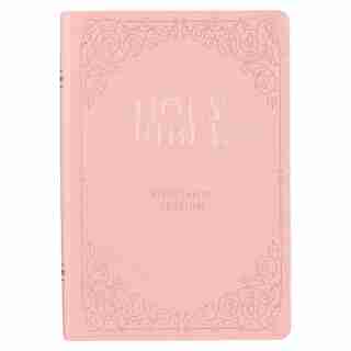 KJV Holy Bible, Giant Print Full-size Faux Leather Red Letter Edition - Thumb Index & Ribbon Marker, King James Version, Pink by Christian Gifts