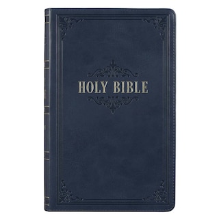Front cover_KJV Bible Giant Print Standard-size Faux Leather, Dark Blue