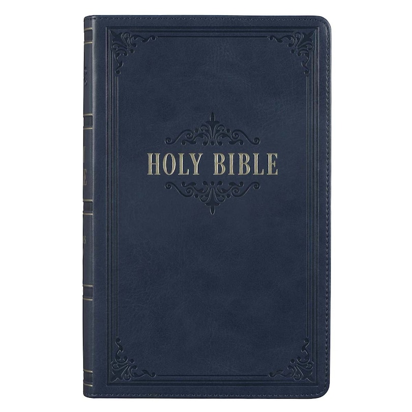 Front cover_KJV Bible Giant Print Standard-size Faux Leather, Dark Blue
