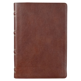 Couverture_KJV Bible Giant Print Full-size Full-grain Leather, Saddle Tan