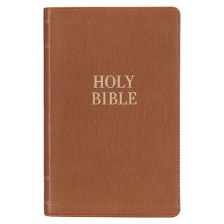 Front cover_KJV Bible Giant Print Standard-size Full-grain Leather, Butterscotch