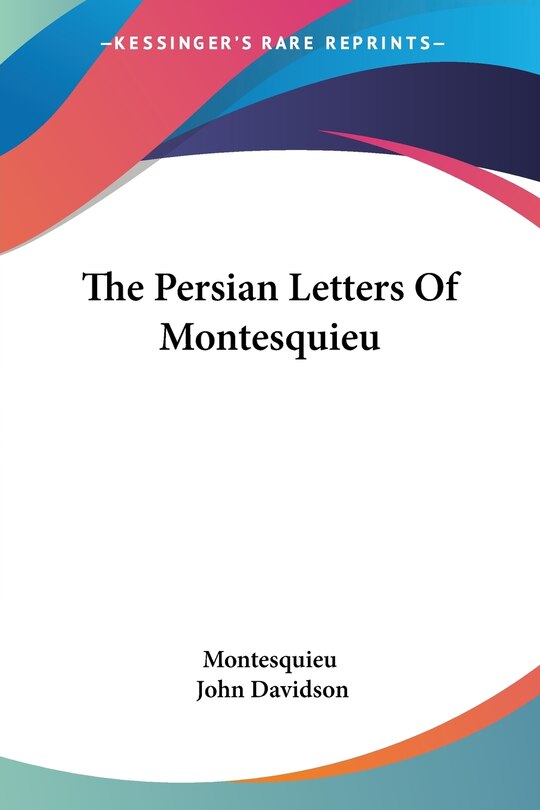 Couverture_The Persian Letters Of Montesquieu