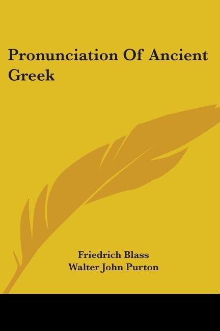 Front cover_Pronunciation Of Ancient Greek
