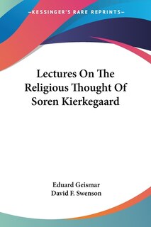 Front cover_Lectures On The Religious Thought Of Soren Kierkegaard