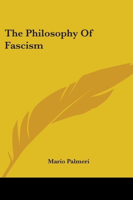 Couverture_The Philosophy Of Fascism