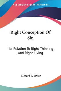 Couverture_Right Conception Of Sin