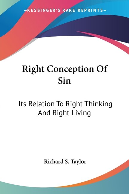 Couverture_Right Conception Of Sin