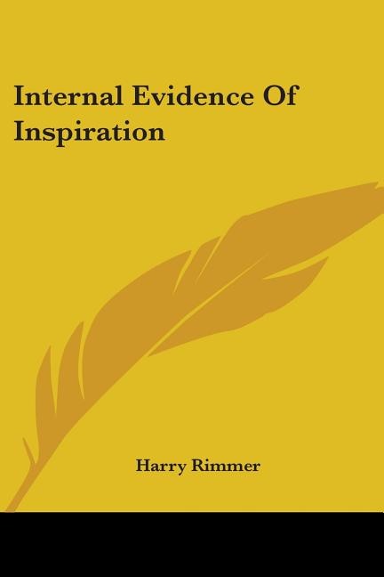 Front cover_Internal Evidence Of Inspiration