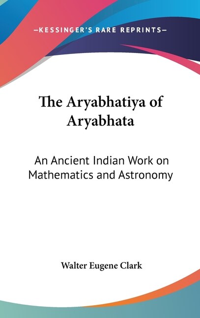 Couverture_The Aryabhatiya of Aryabhata