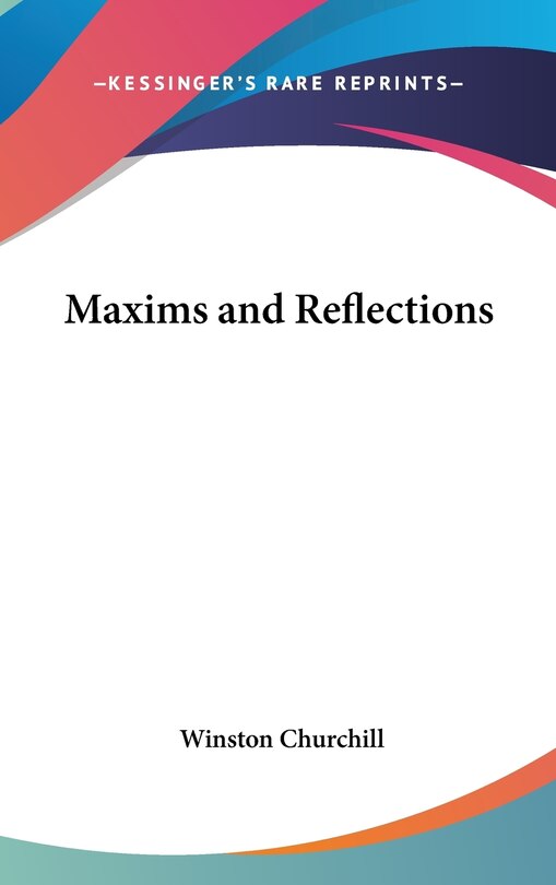 Front cover_Maxims and Reflections