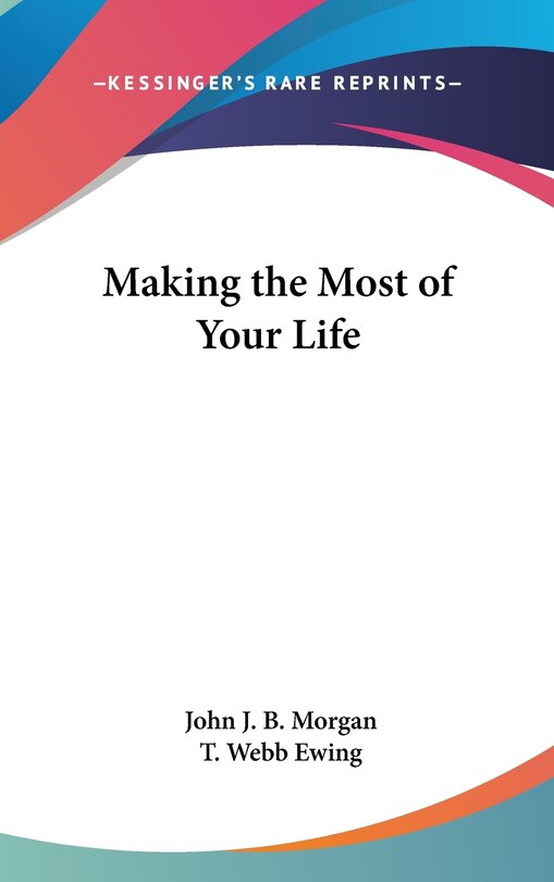 Couverture_Making the Most of Your Life
