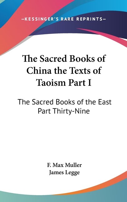 Couverture_The Sacred Books of China the Texts of Taoism Part I