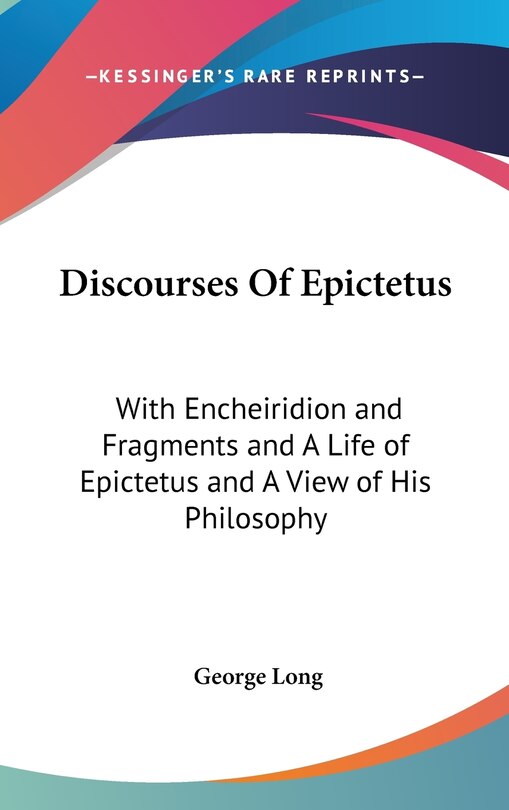 Couverture_Discourses Of Epictetus