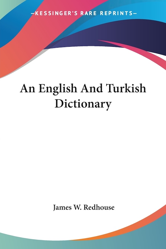 Front cover_An English And Turkish Dictionary