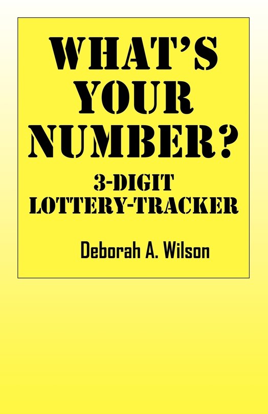 Front cover_What's Your Number? 3 Digit Lottery Tracker