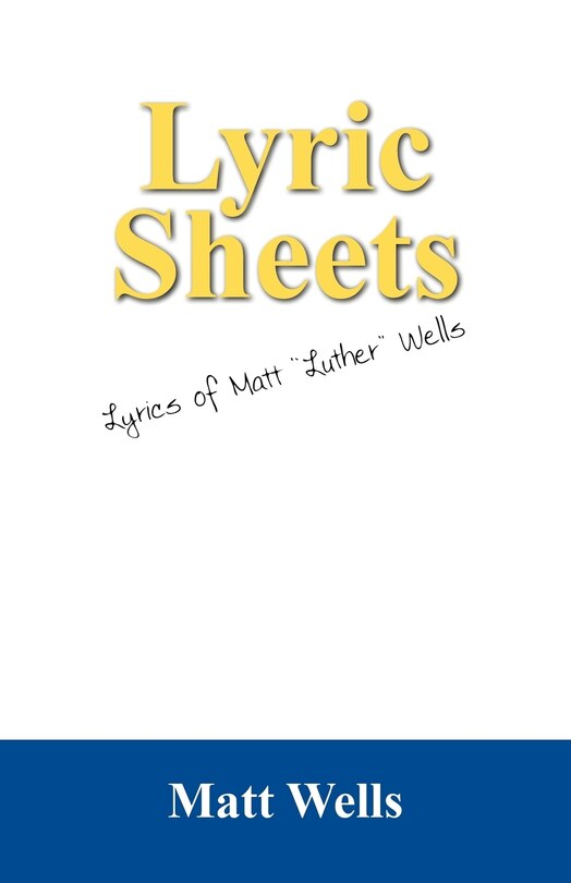 Front cover_Lyric Sheets
