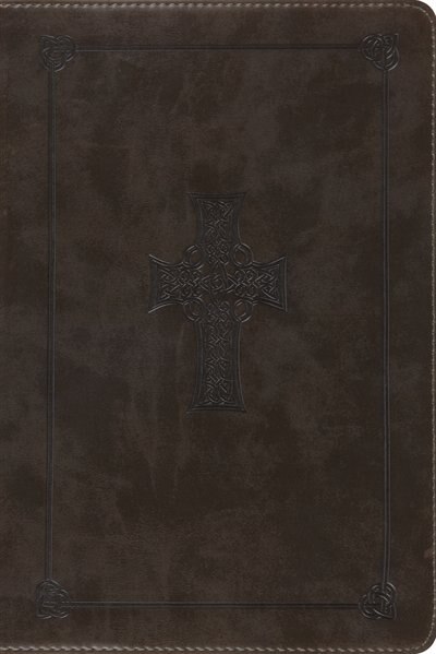 Esv Study Bible, Personal Size (trutone, Olive, Celtic Cross Design)