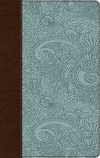 Couverture_Esv Ultrathin Bible (trutone, Chocolate/blue, Garden Design)