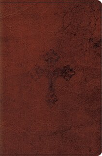 Couverture_Esv Compact Bible (trutone, Walnut, Weathered Cross Design)