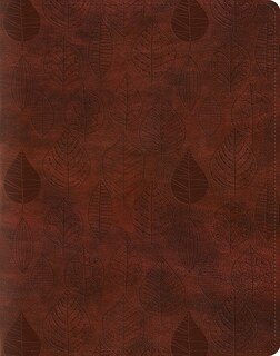Couverture_Esv Single Column Journaling Bible (trutone, Chestnut, Leaves Design)