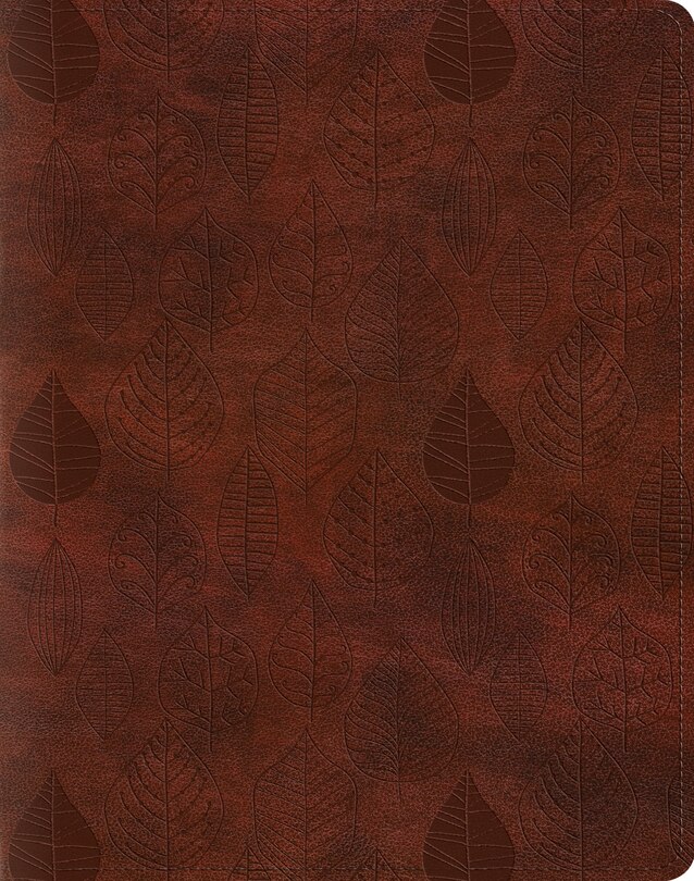 Couverture_Esv Single Column Journaling Bible (trutone, Chestnut, Leaves Design)