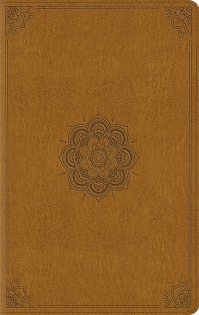 Front cover_Esv Large Print Compact Bible (trutone, Goldenrod, Emblem Design)