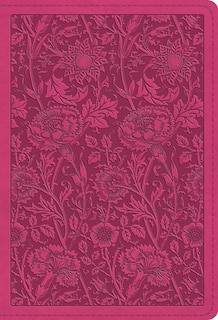 Front cover_Esv Large Print Compact Bible (trutone, Berry, Floral Design)