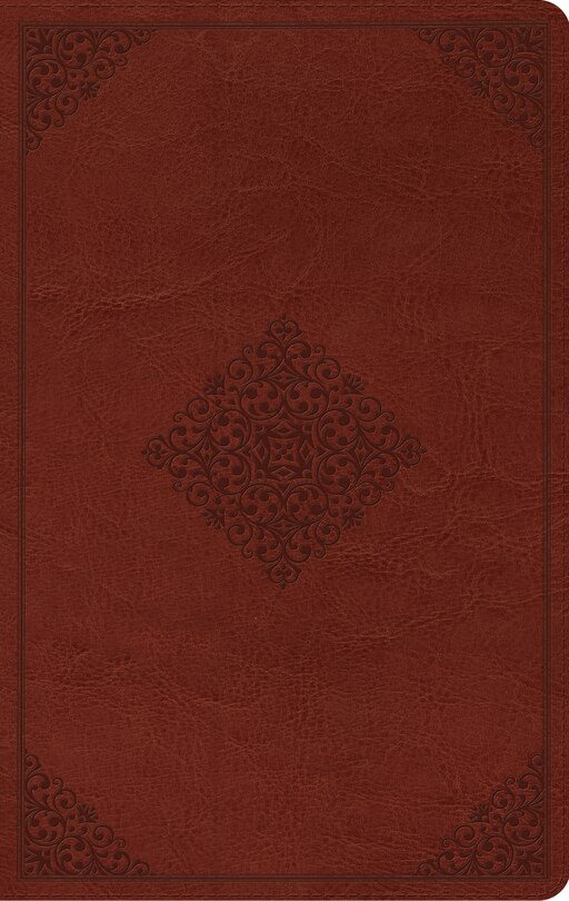 Front cover_Esv Large Print Value Thinline Bible (trutone, Tan, Ornament Design)