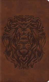 Front cover_Esv Thinline Bible (trutone, Brown, Royal Lion Design)