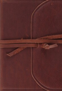 Front cover_Esv Large Print Compact Bible (brown, Flap With Strap)