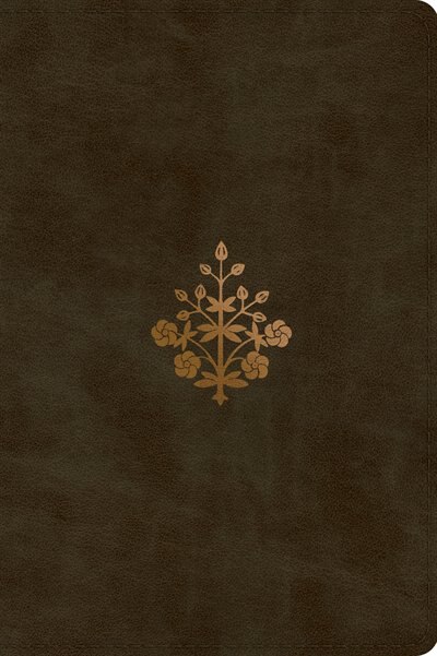 Front cover_Esv Large Print Bible (trutone, Olive, Branch Design)