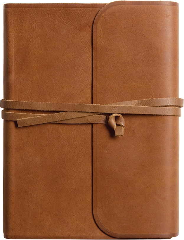 Front cover_Esv Single Column Journaling Bible, Large Print (brown, Flap With Strap)