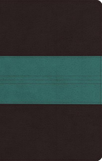 Esv Large Print Personal Size Bible (trutone, Dark Brown/teal, Trail Design)