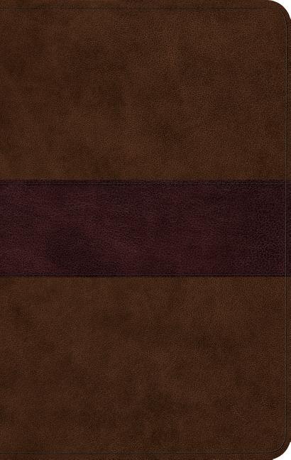 Esv Large Print Thinline Bible (trutone, Chocolate/plum, Trail Design)