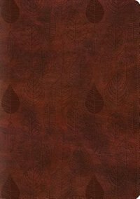 Esv Single Column Journaling Bible, Large Print (trutone, Chestnut, Leaves Design)