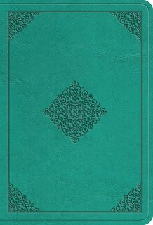 Couverture_Esv Value Large Print Compact Bible (trutone, Teal, Ornament Design)