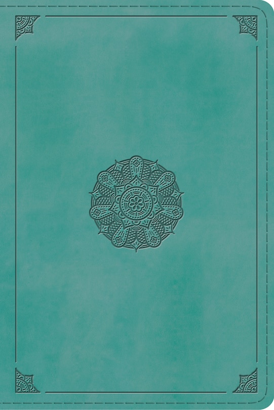 Front cover_Esv Study Bible, Personal Size (trutone, Turquoise, Emblem Design)