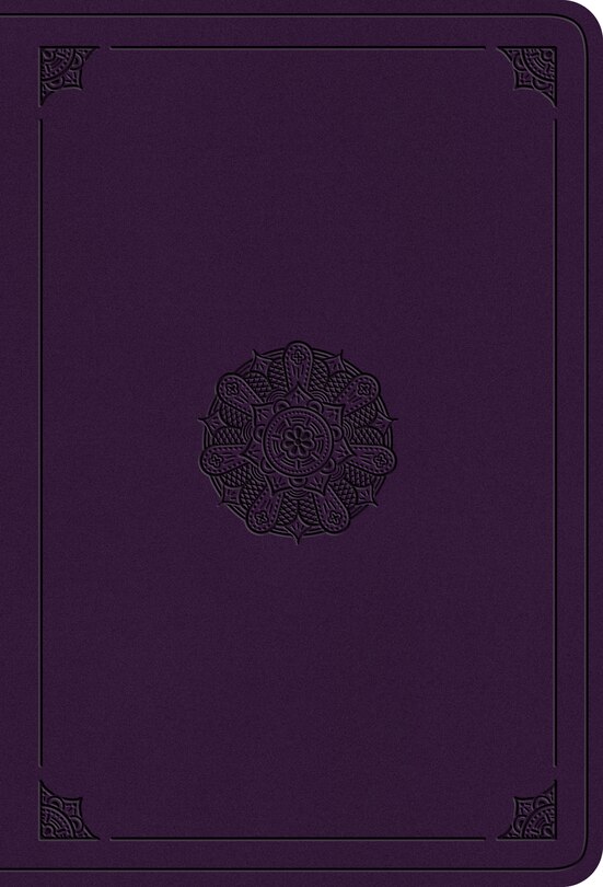 Esv Value Large Print Compact Bible (trutone, Lavender, Emblem Design)