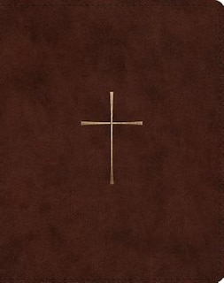 Front cover_Esv Single Column Journaling Bible (trutone, Brown, Cross Design)