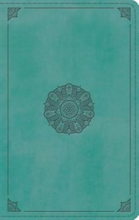 Esv Large Print Thinline Bible (trutone, Turquoise, Emblem Design)