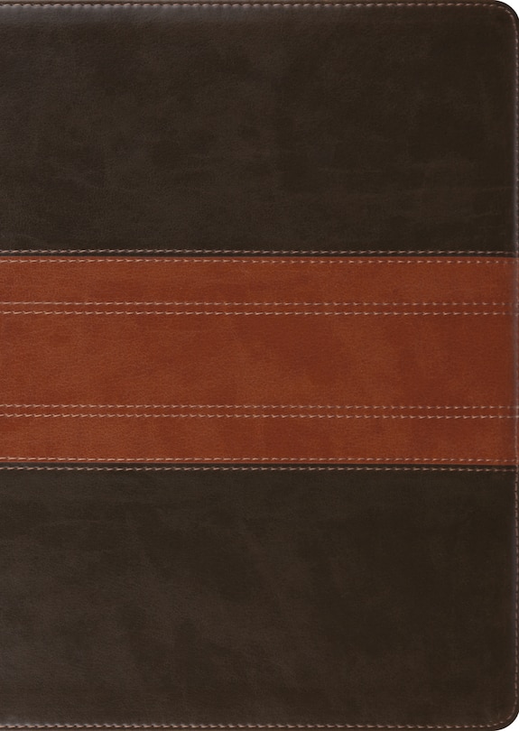 Couverture_Esv Study Bible, Large Print (trutone, Forest/tan, Trail Design)